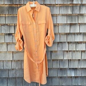 Magaschoni Peach Button-Up Shirt